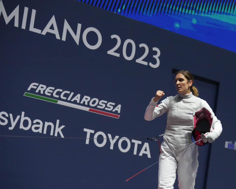 Arianna Errigo ai mondiali di scherma di Milano
