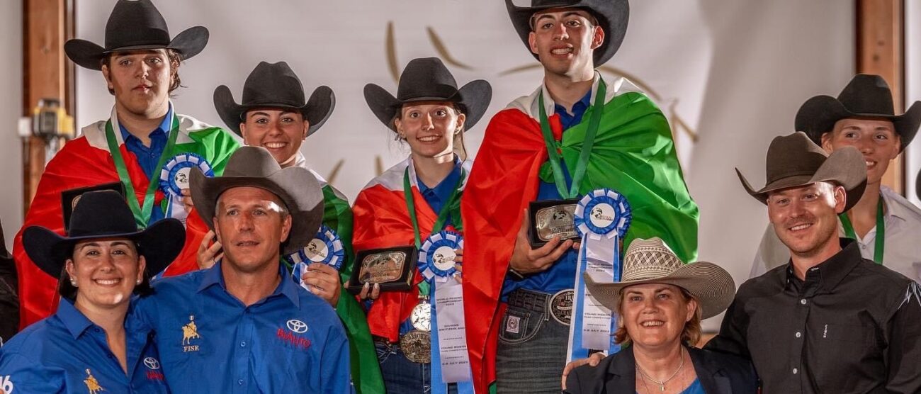 Monza podio Filippo Milani Campionato Mondiale equitazione spec. Reining