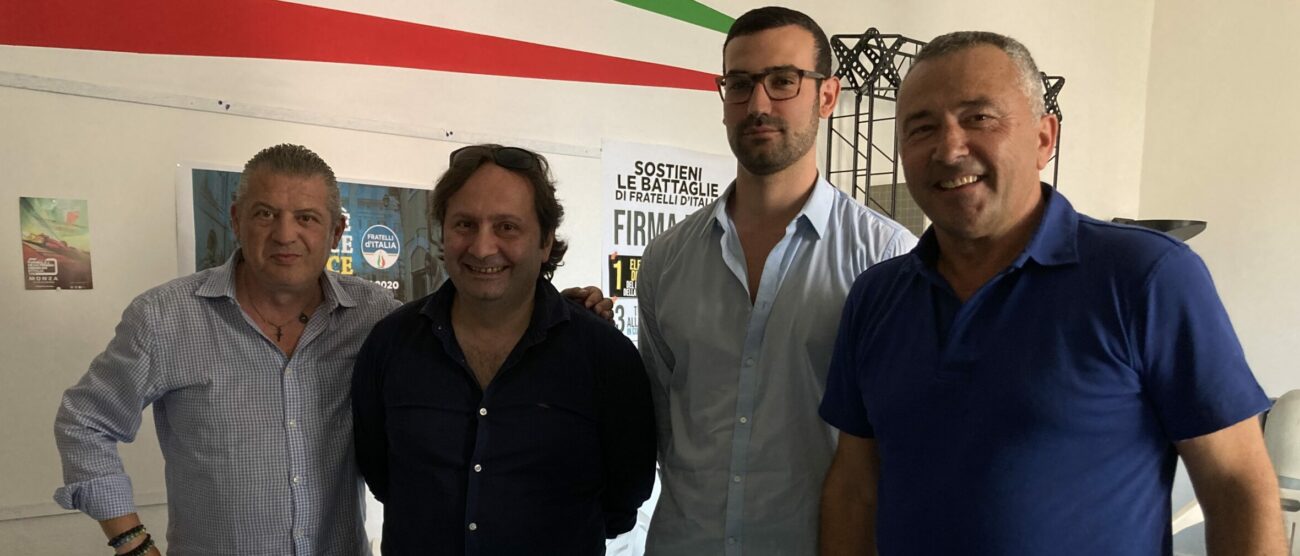 Fratelli d'Italia Monza da sinistra Andrea Arbizzoni, Andrea Mangano, Alessandro Taddei e Marco Monguzzi
