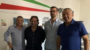 Fratelli d'Italia Monza da sinistra Andrea Arbizzoni, Andrea Mangano, Alessandro Taddei e Marco Monguzzi