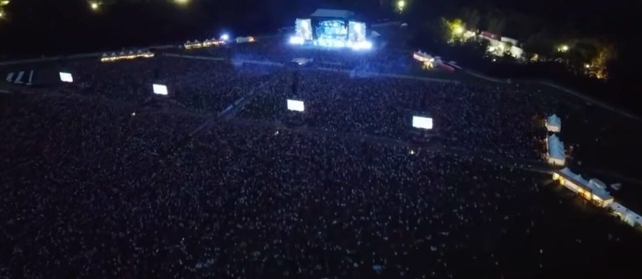 Sringsteen a Monza visto dal drone