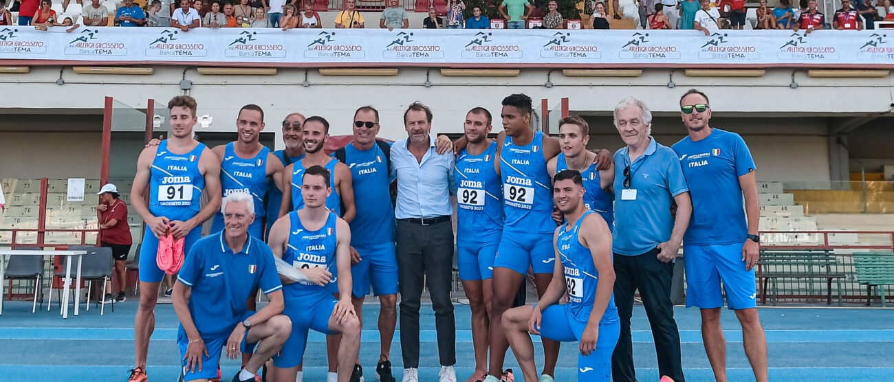 Le staffette in gara ai Campionati Juniores: la 4x100 con Rigali, Tortu, Patta, Desalu ha corso in 38"04 e si qualifica ai Mondiali di Budapest - foto Colombo/Fidal