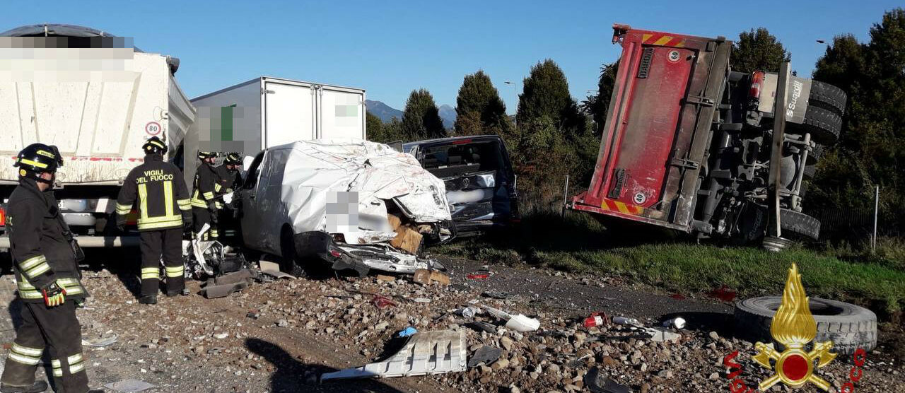 Incidente A4 Vigili del fuoco