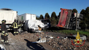 Incidente A4 Vigili del fuoco