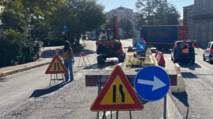Monza lavori in corso via Aquileia
