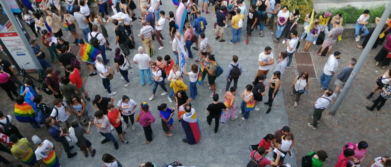 Brianza Pride Monza dal balcone del Binario 7