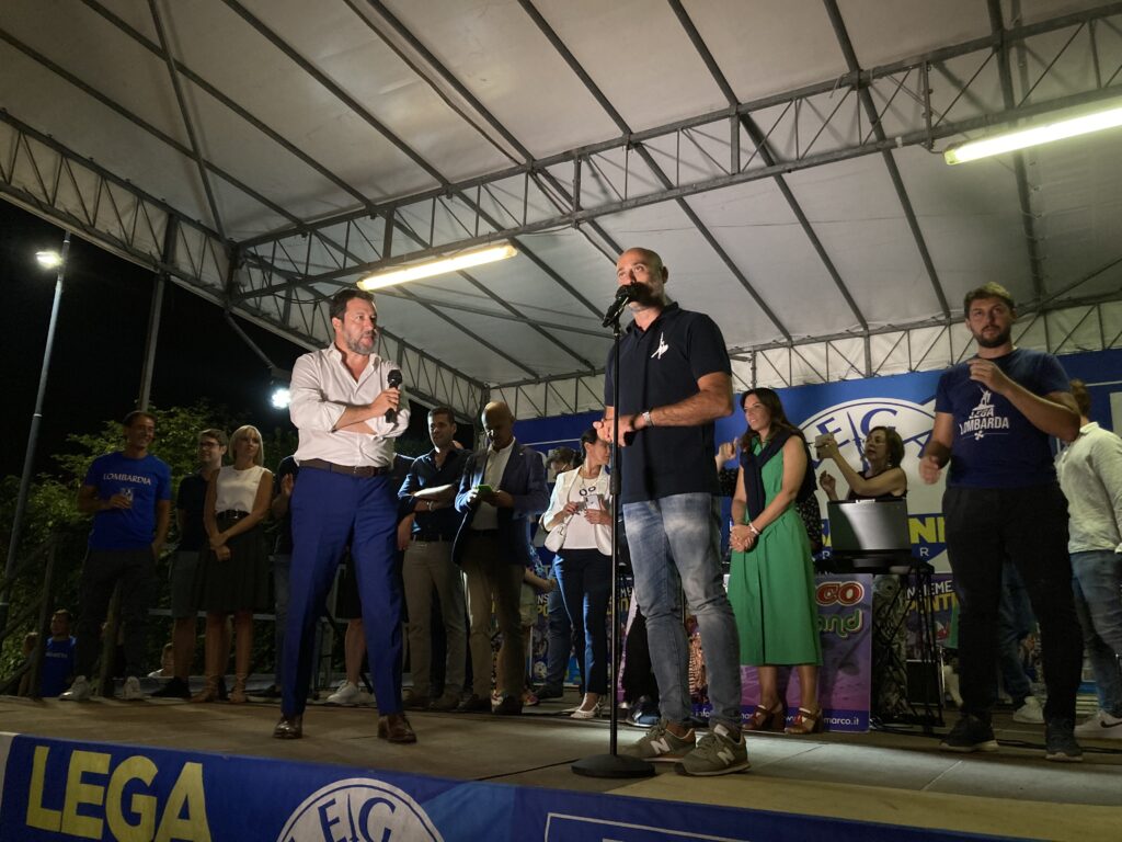 Politica Ministro Matteo Salvini a Festa Lega Brugherio