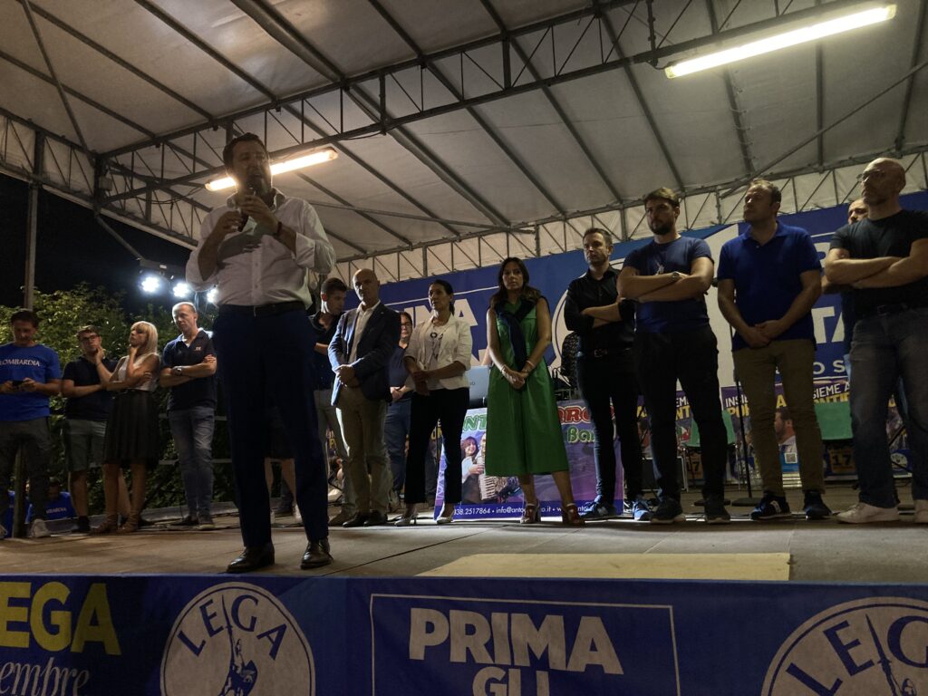 Politica Ministro Matteo Salvini a Festa Lega Brugherio