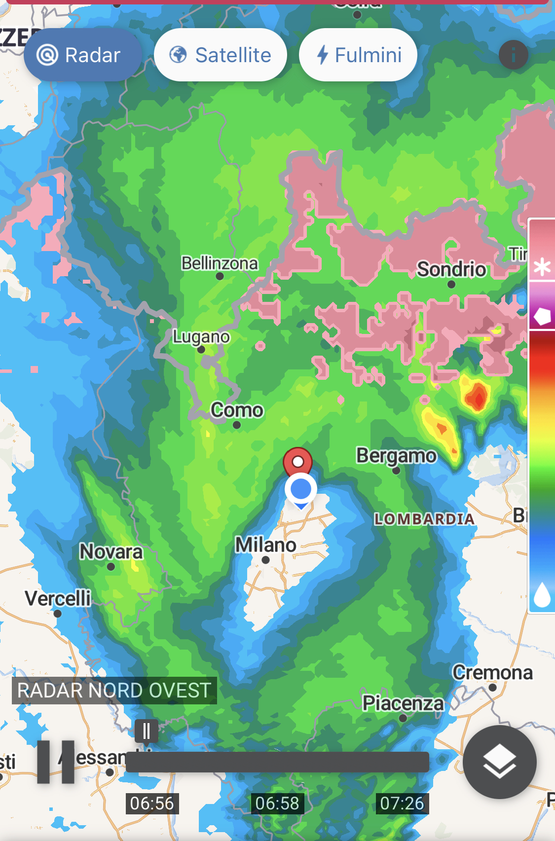 Meteo la situazione alle 7 di martedì 31 ottobre