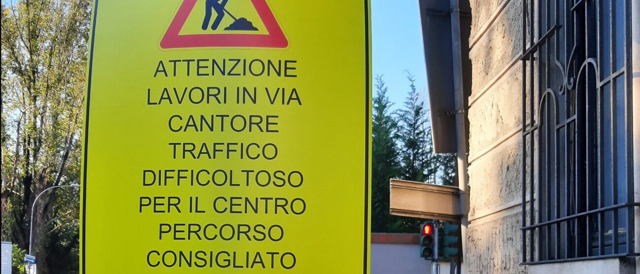 Lavori in via Cantore a monza