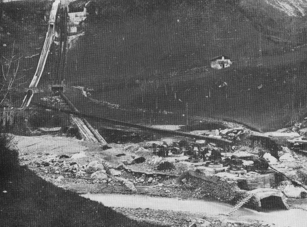 Centrale elettrica di Mazzunno dopo il disastro del Gleno