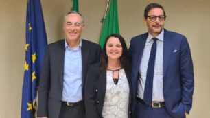 Commissione speciale Pnrr Presidente Giulio Gallera con la Vice Presidente Gigliola Spelzini e l’assessore al Bilancio Marco Alparone.