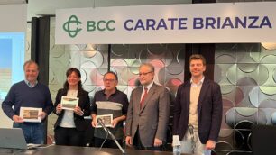 Premiazione nella sede Bcc Carate Brianza del contest del Cittadino "Panorami Briantei"