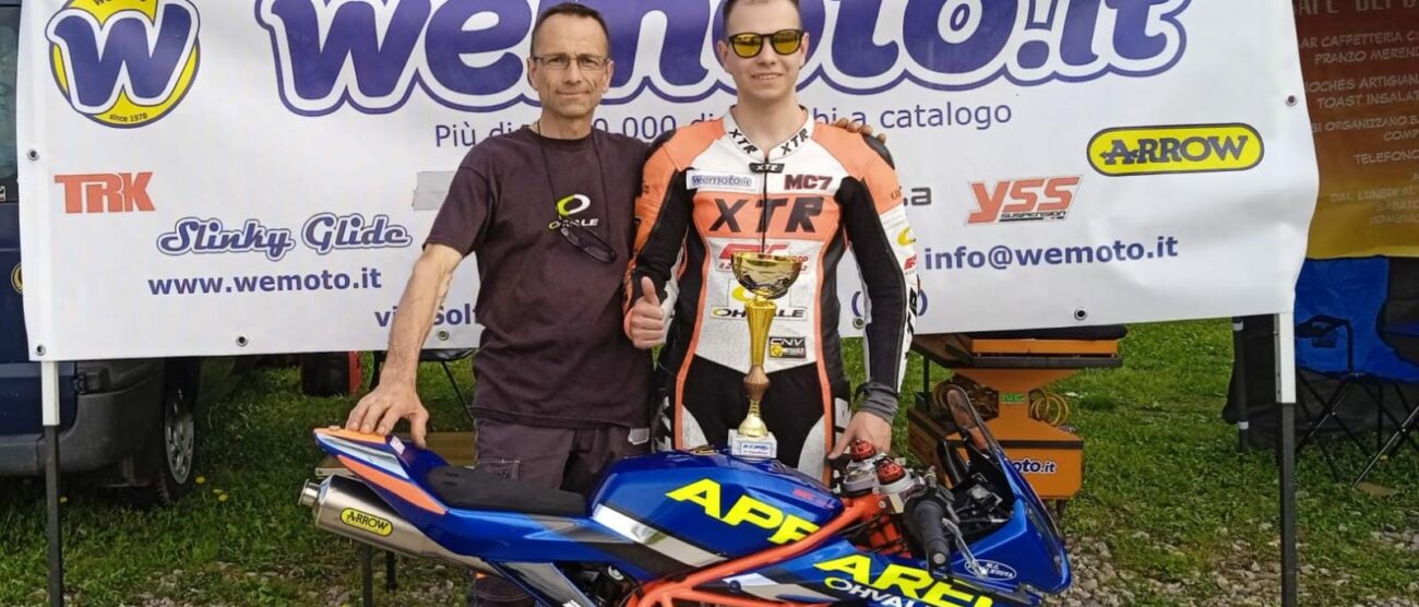 Motociclismo Marco Cezza con il papà Paolo Cezza