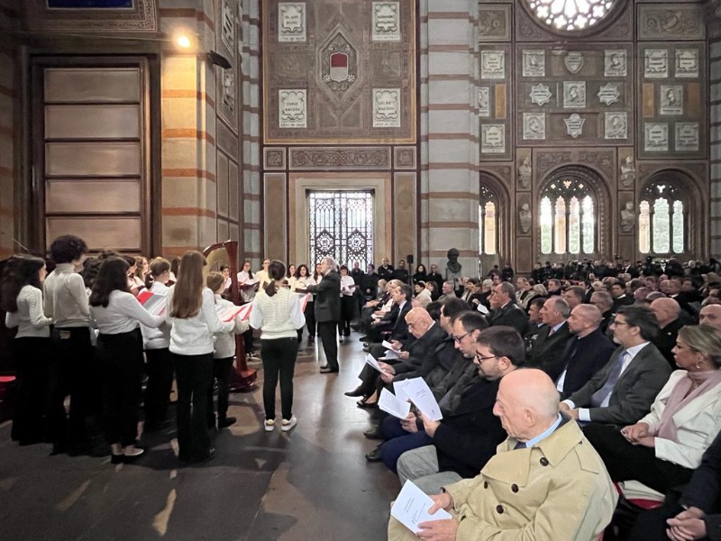 Silvio Berlusconi nel Famedio di Milano - foto Ac Monza