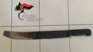 Roncello scappa carabinieri machete