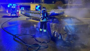 Vigili del fuoco Vimecate autostrada A4