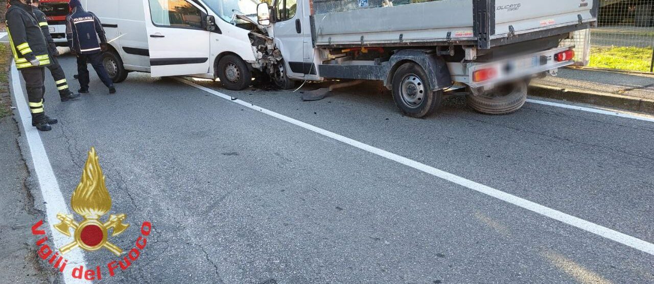 La scena dell'incidente a Besana in Brianza