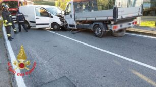 La scena dell'incidente a Besana in Brianza