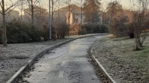 La ciclabile ghiacciata di Monza