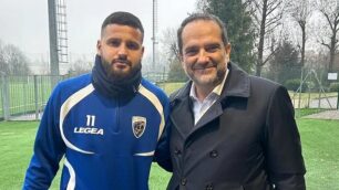Calcio Renate Matteo Marani presidente Lega Pro con Gianluca Esposito