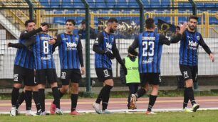 Calcio Renate dopo gol al Fiorenzuola