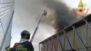 Incendio Cavenago Brianza - foto Vigili del fuoco