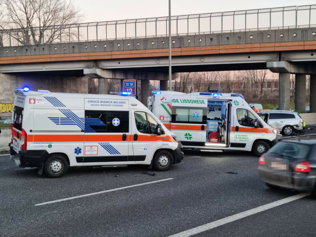 Incidente SS36 Verano Brianza direzione Milano