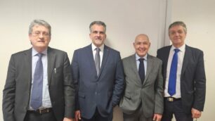 Ats Brianza direzione strategica: da sinistra Aldo Bellini Direttore sanitario, Michele Brait Direttore Generale, Giuseppe Matozzo Direttore Amministrativo, Antonio Colaianni Direttore Sociosanitario