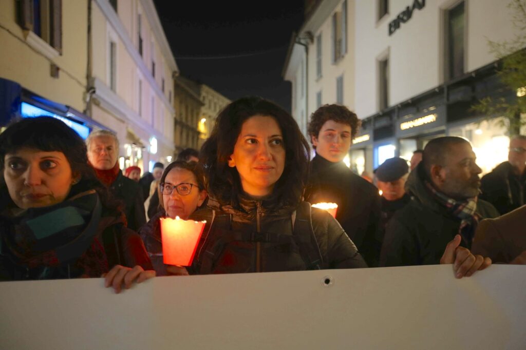 Monza Fiaccolata per Ilaria Salis