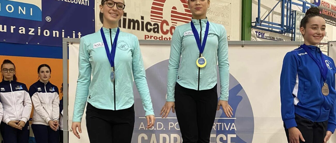 Ginnastica Ritmica Seregno da sx C.Monguzzi M.Pozzi C.Toso