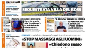 Le prime pagine il Cittadino sabato 24 febbraio 2024