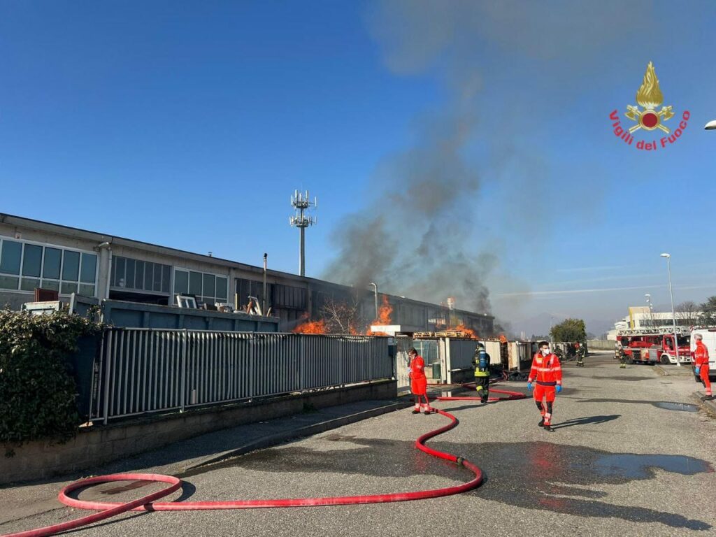 Incendio Cornate d'Adda