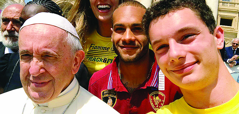 Papa Francesco e Filippo Tortu