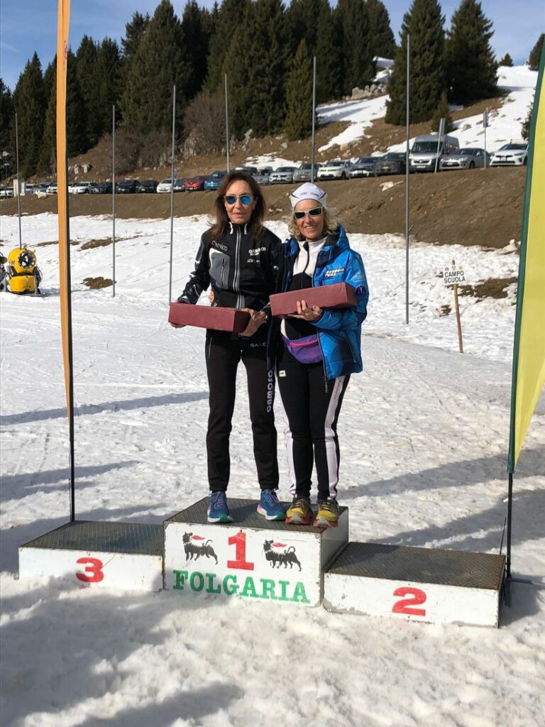 Seregno Sci di fondo Calissoni Colnaghi Laura a sinistra sul podio