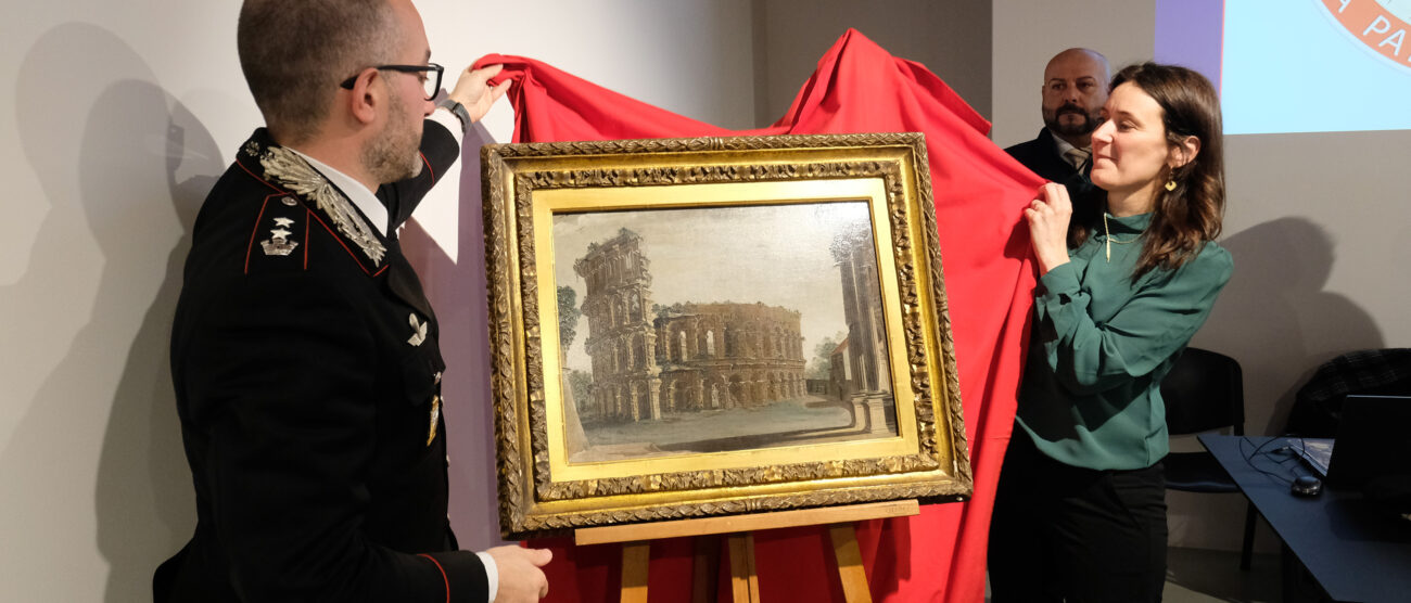 MONZA riconsegna da parte carabinieri Tpc a Musei Civici del dipinto rubato nel 1974