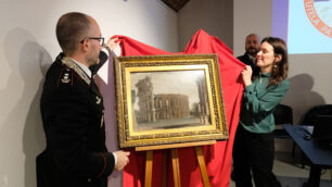 MONZA riconsegna da parte carabinieri Tpc a Musei Civici del dipinto rubato nel 1974