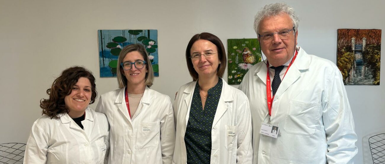 Sindrome di Hurler: Samantha Donsante (Sapienza Università di Roma), Alice Silvia Pievani e Marta Serafini (Fondazione Tettamanti), Andrea Biondi, direttore scientifico dell’Irccs San Gerardo dei Tintori