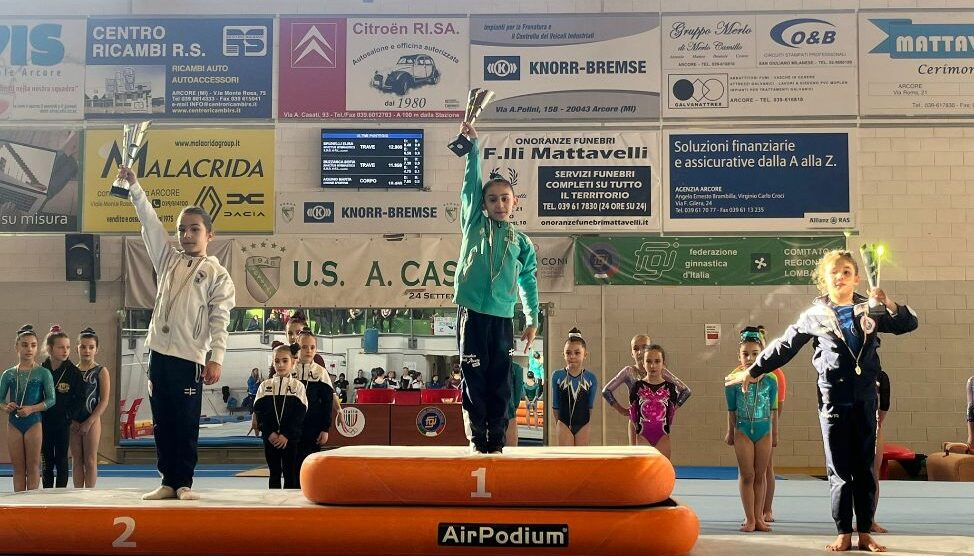 Ginnastica Casati Arcore Foto 1. Marta Aquino prima classificata (camp.regionale 2024)