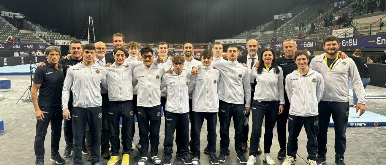 Ginnastica azzurri e staff a Stoccarda 2024 Foto Federginnastica