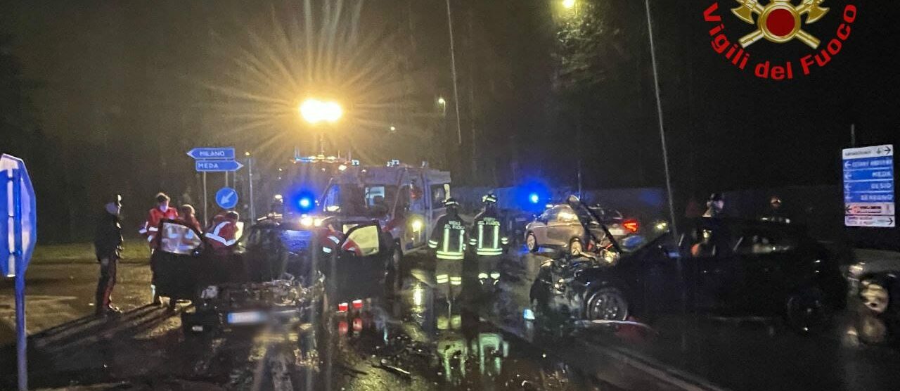 Meda incidente via Vignazzola - foto Vigili del fuoco