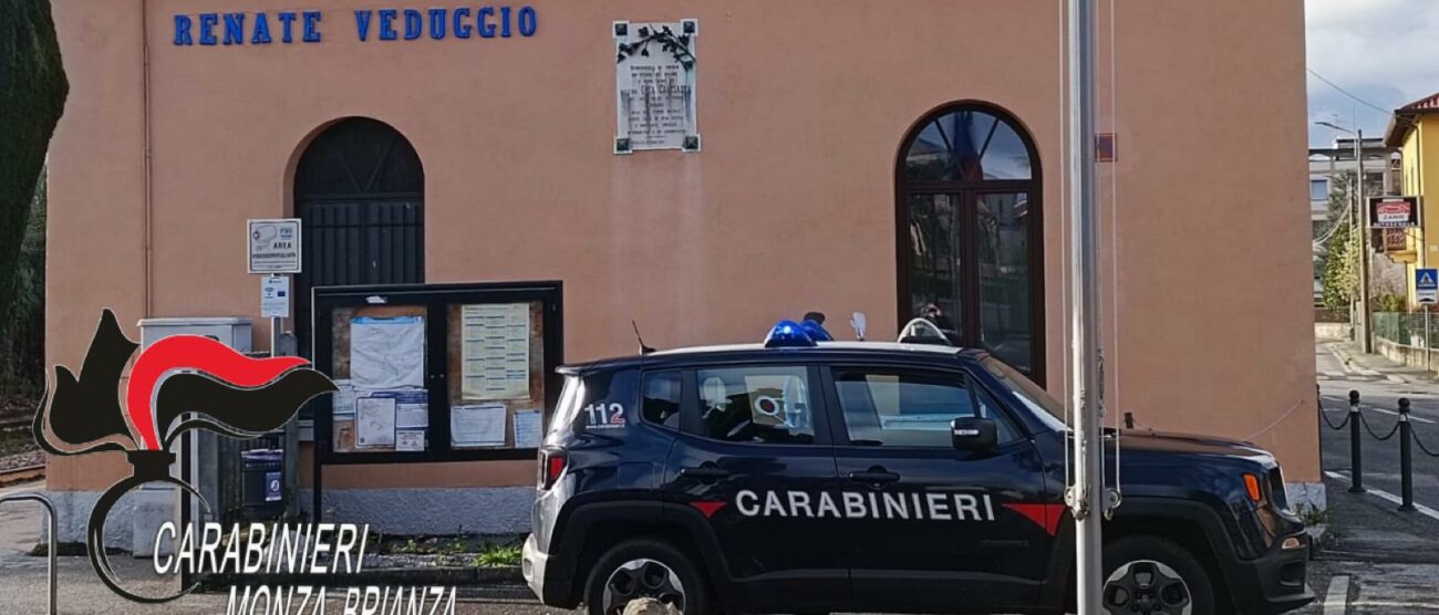 I carabinieri alla stazione di Renate