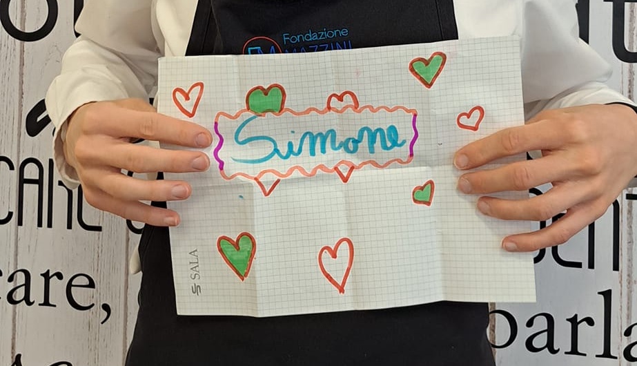 Pizzaut il cameriere Simone e il disegno di Matilde