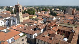 Vimercate dall'alto panorama