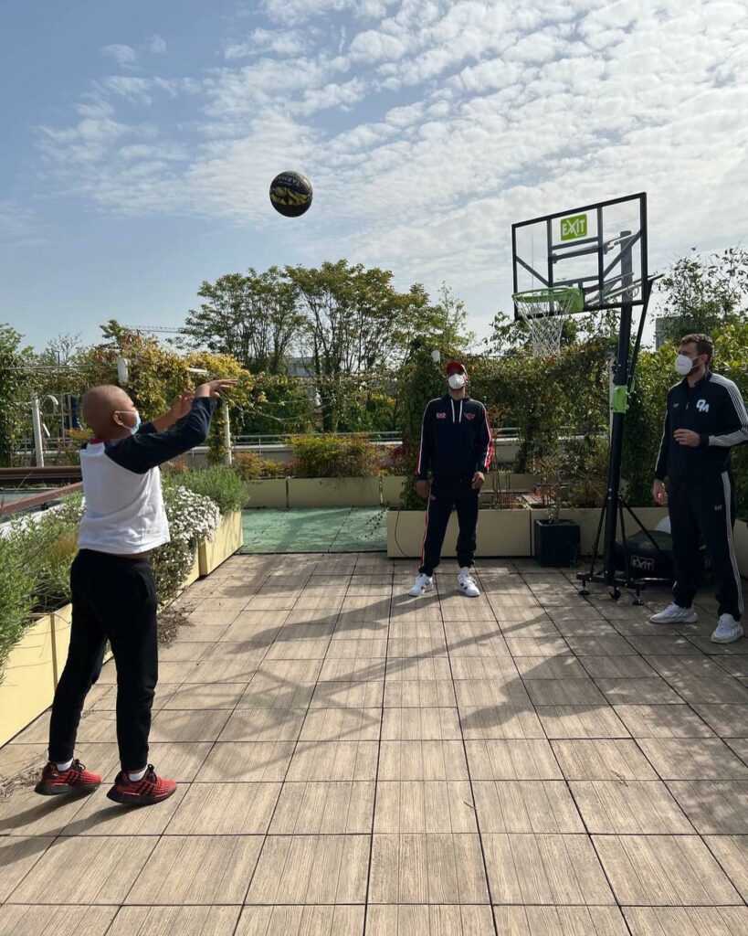 Comitato Maria Letizia Verga Olimpia MIlano Nicolò Melli e Shavon Shields a Monza - foto Comitato Verga su Facebook