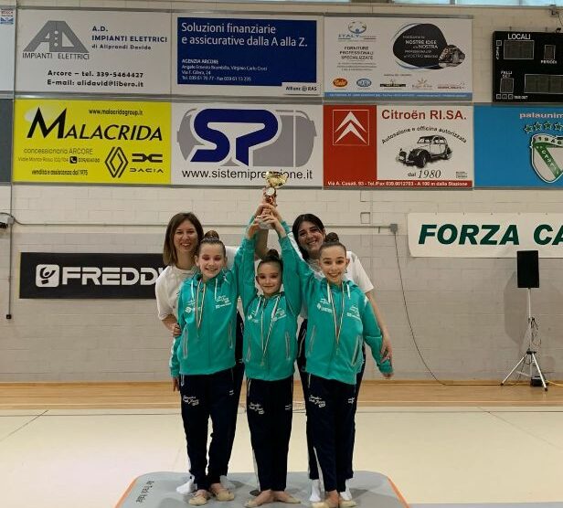 Ginnastica Casati Arcore Ritmica Gold 3 e staff tecnico 2024