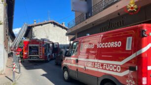 I vigili del fuoco a Veduggio con Colzano