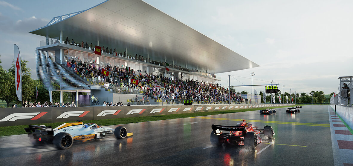 Autodromo di Monza il rendering delle nuove tribune