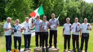 Tiro con l'arco squadra Comp.di Monza e B.za sul primo gradino a Erba 2024
