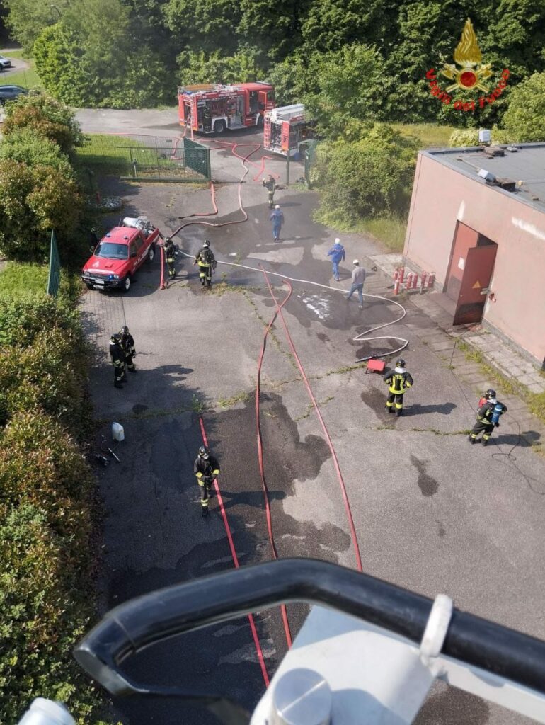 Vimercate Oreno incendio trasformatore ex Ibm